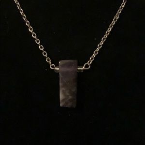 Amethyst bar necklace NWOT